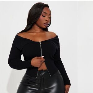 Say My Name Off-Shoulder Sweater